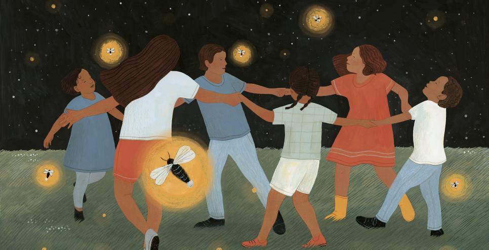 Illustration of people dancing. 