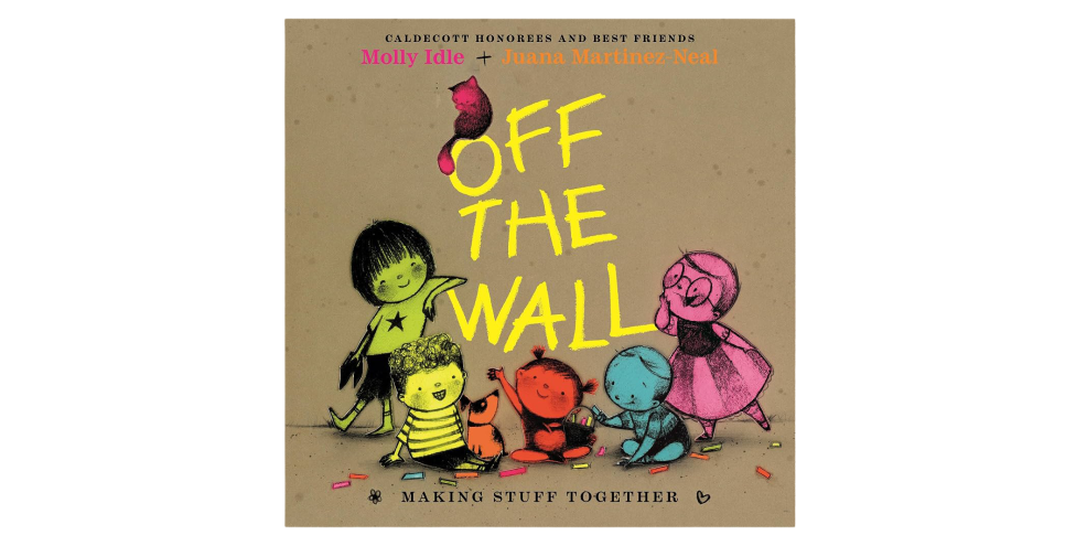 Off the Wall book cover with illustration of rainbow colored kids