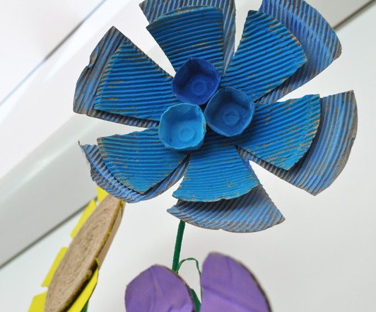 Cardboard and Found Materials Flowers | Making Art with Children | The Eric Carle Museum of Picture Book Art